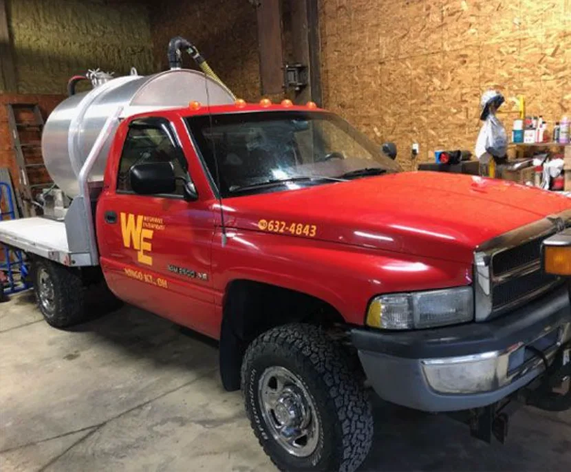 Wetherell Enterprises septic service truck ready for an emergency call